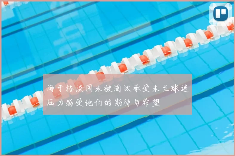海于格谈国米被淘汰承受米兰球迷压力感受他们的期待与希望
