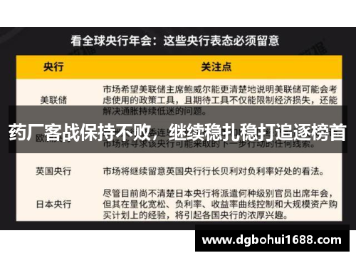 药厂客战保持不败，继续稳扎稳打追逐榜首